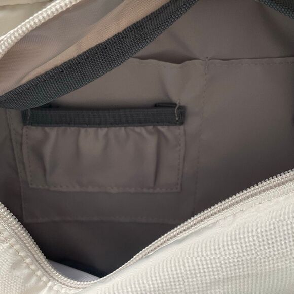 Unisex adidas Essentials 2 Alumina Backpack book bag beige & white preowned - Picture 13 of 16